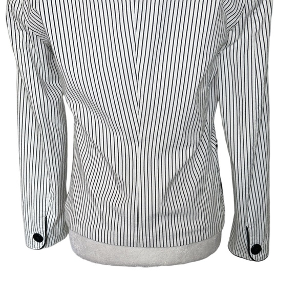 Lacoste Black & White Striped Blazer Jacket - 40 / M - Picture 8 of 11